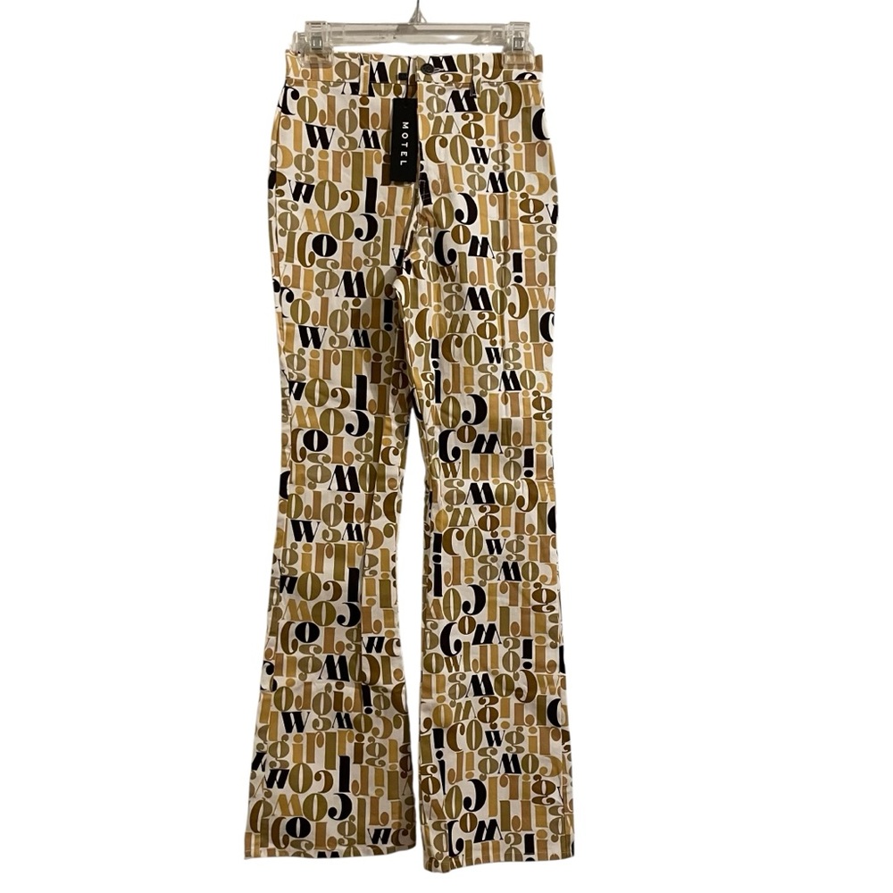 Motel Rocks Zoven Flare Trouser High Waist Cowgirl Color Way Size Extra Small